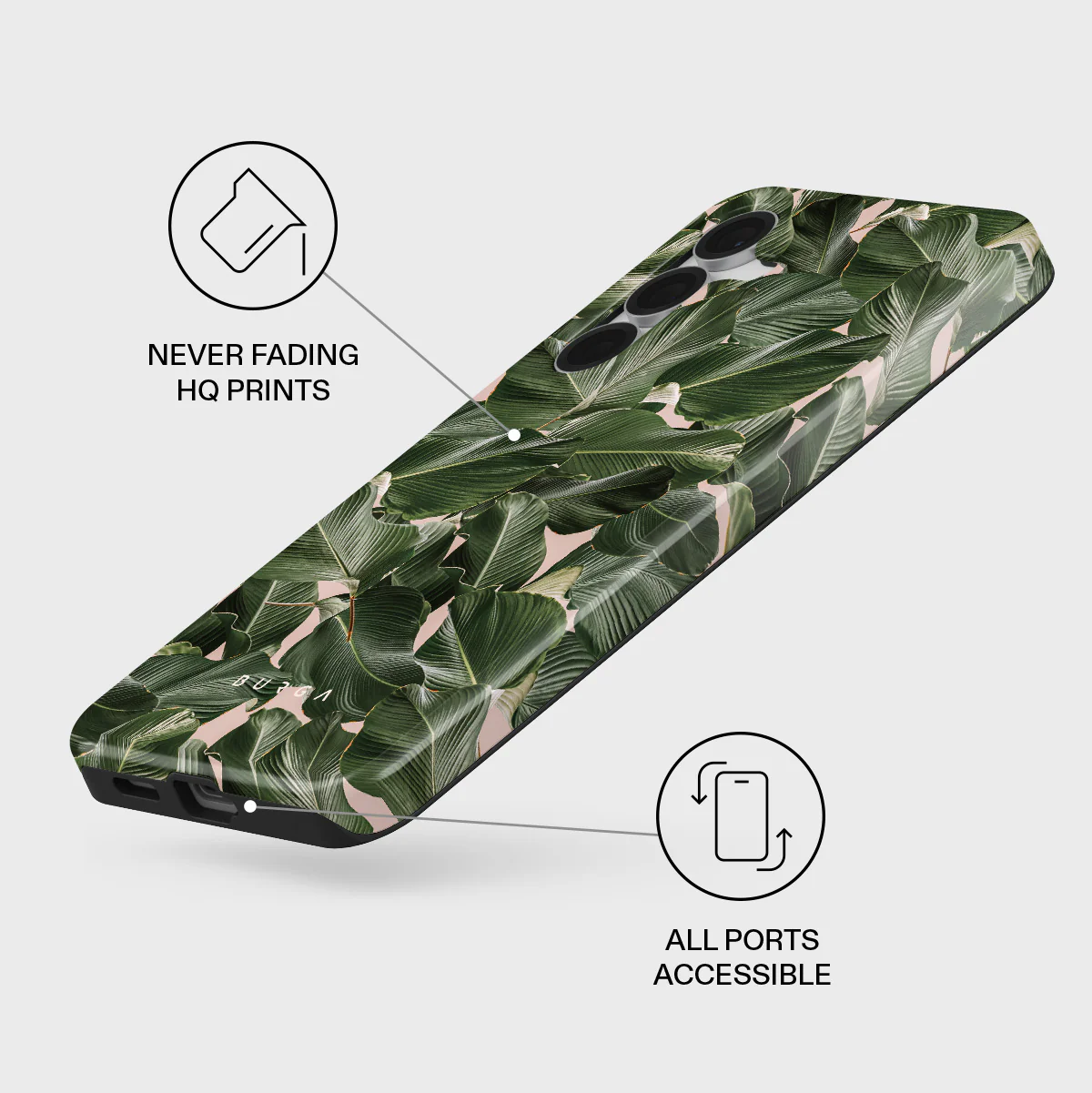 So Lush - Bannana Leaves Samsung Galaxy S25 FE Case - Image 3