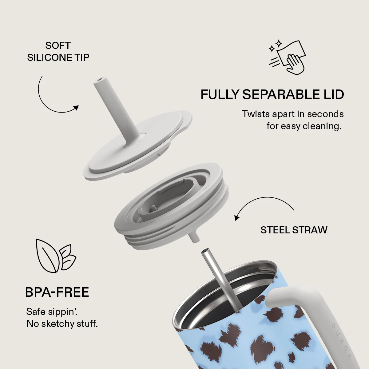 Barely Awake - All Day Leakproof Tumbler - Image 6