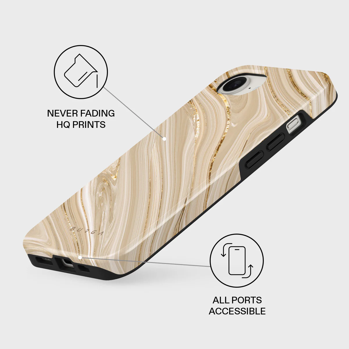 Full Glam - Beige iPhone 17e Case - Image 3