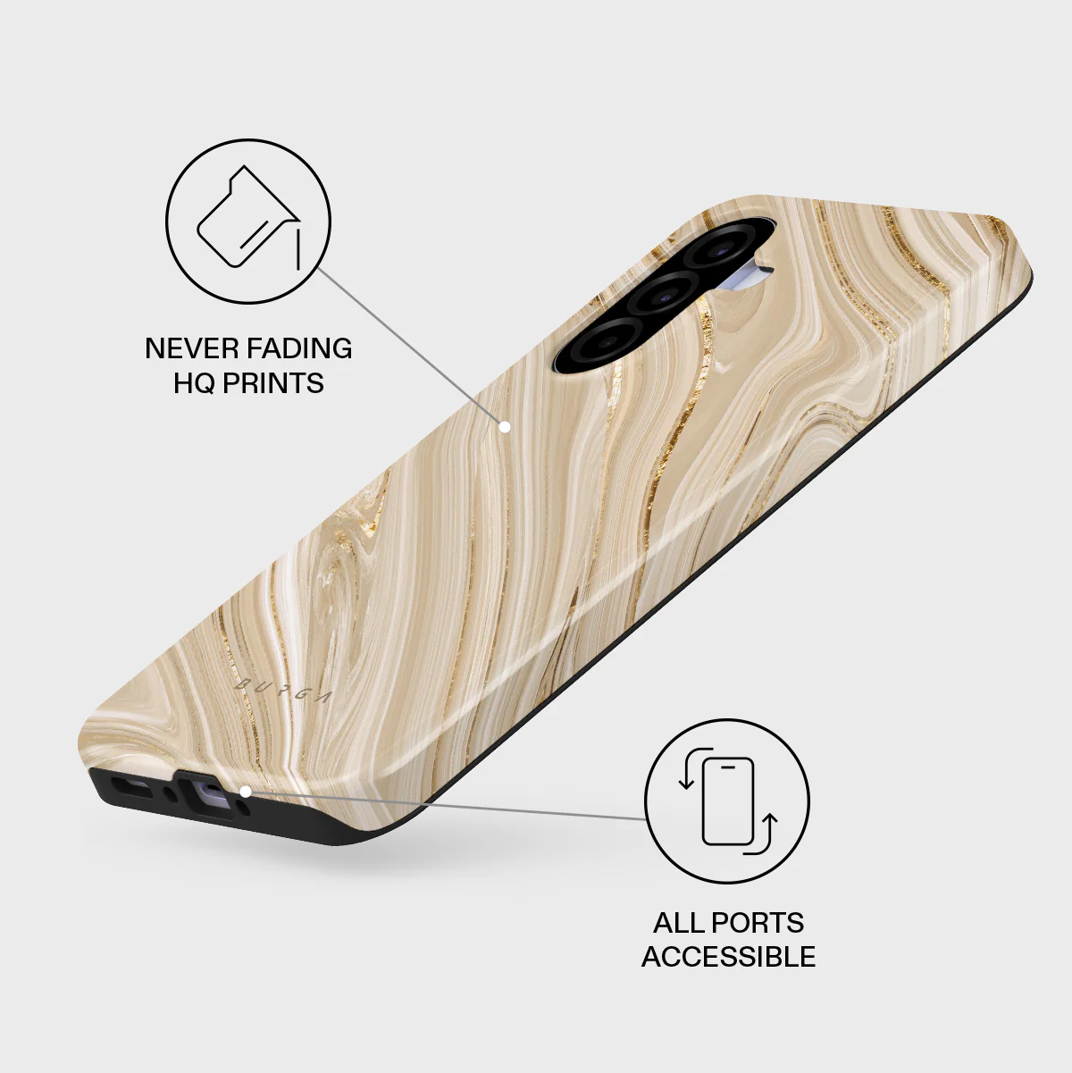 Full Glam - Beige Samsung Galaxy A37 5G Case - Image 3