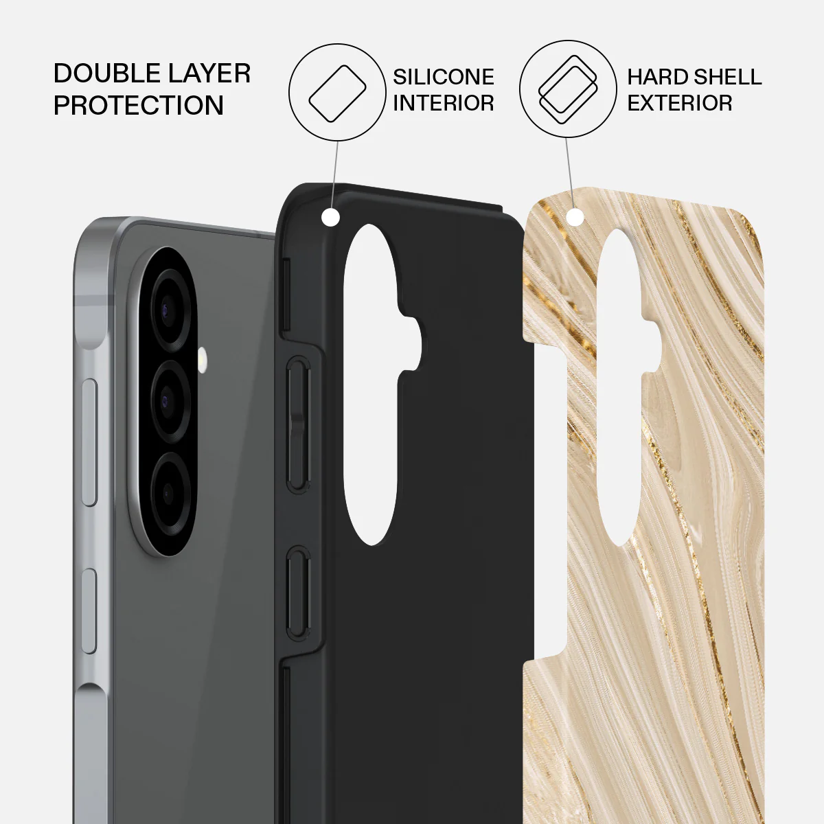 Full Glam - Beige Samsung Galaxy A57 5G Case - Image 2