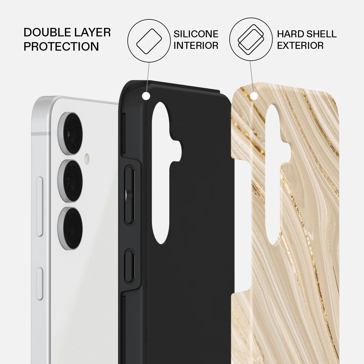 Full Glam - Beige Samsung Galaxy S25 FE Case - Image 2