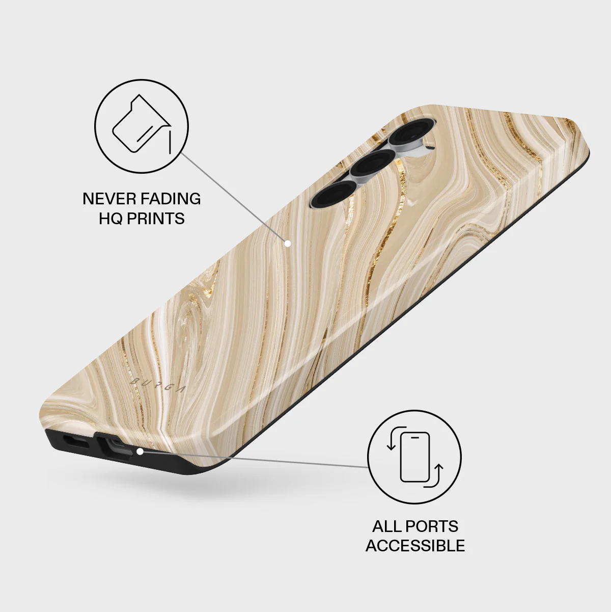 Full Glam - Beige Samsung Galaxy S25 FE Case - Image 3