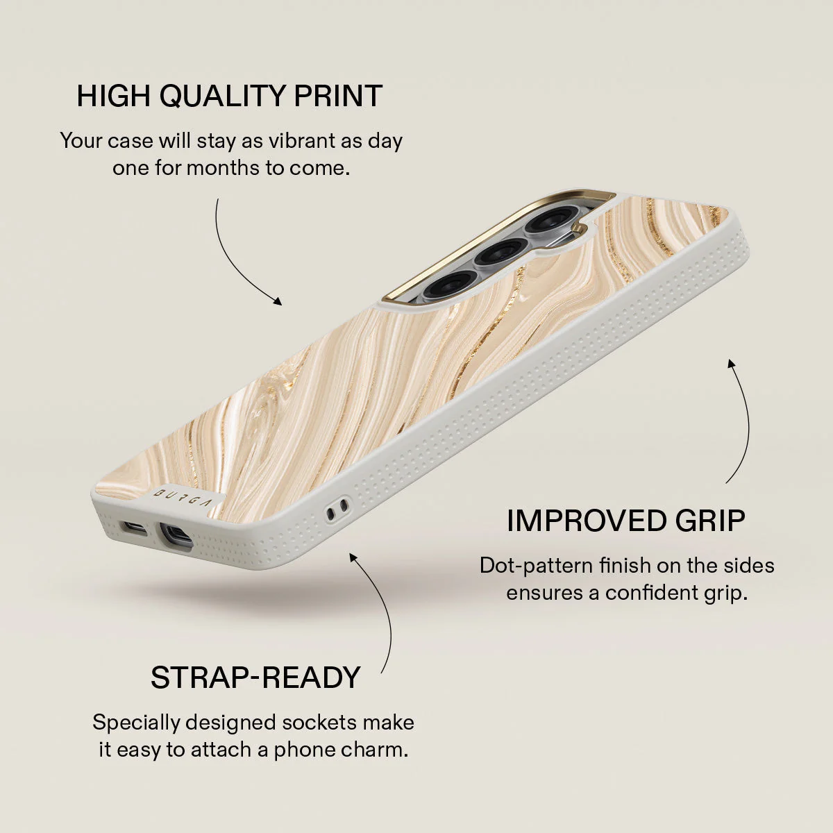 Full Glam - Beige Samsung Galaxy S26 Plus Case - Image 30