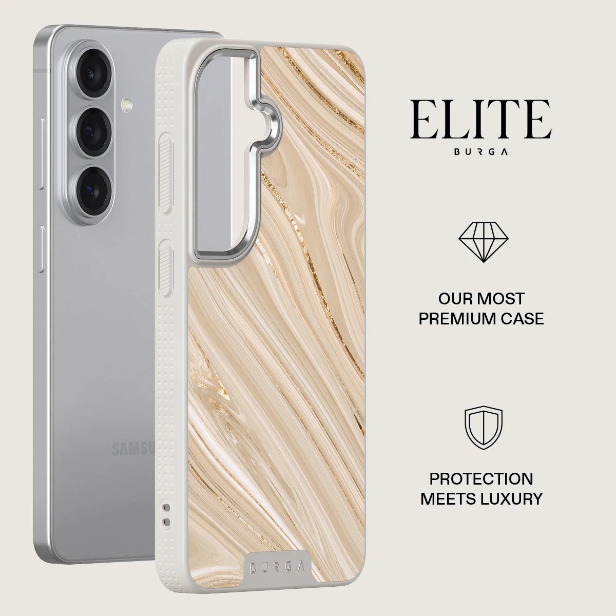 Full Glam - Beige Samsung Galaxy S26 Plus Case - Image 34