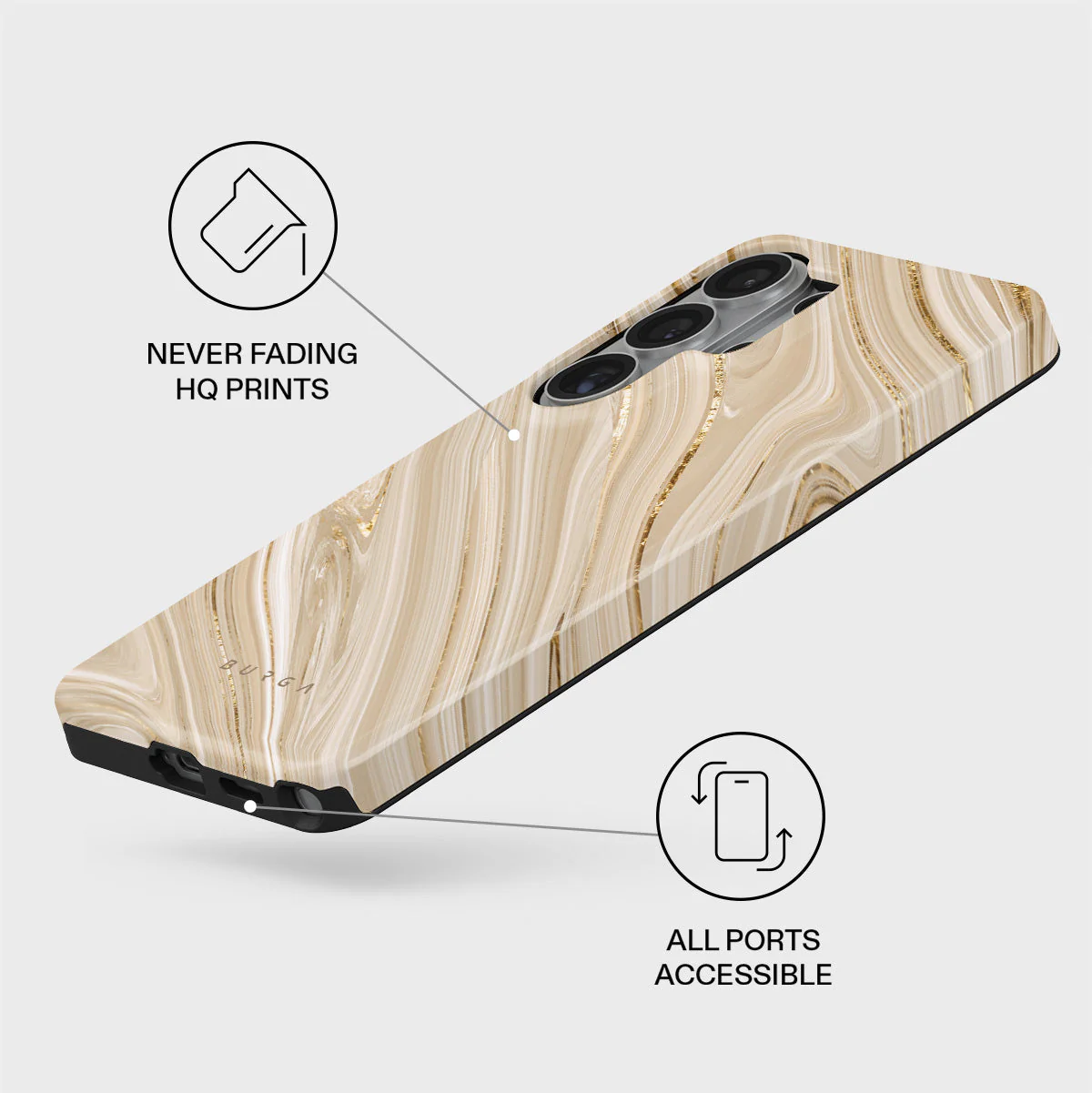 Full Glam - Beige Samsung Galaxy S26 Ultra Case - Image 3