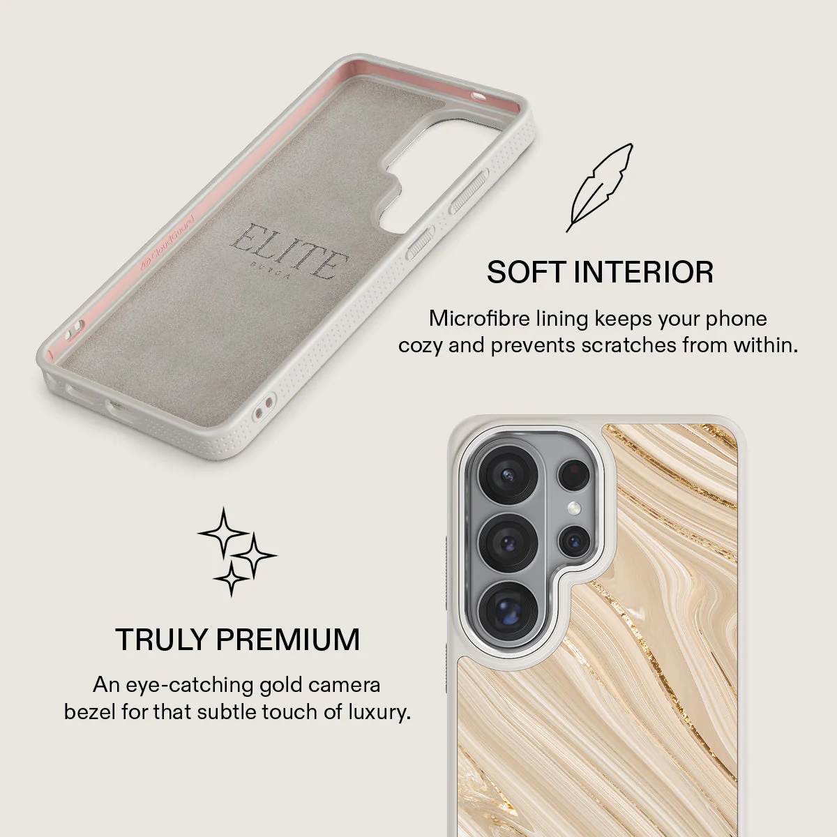 Full Glam - Beige Samsung Galaxy S26 Ultra Case - Image 38