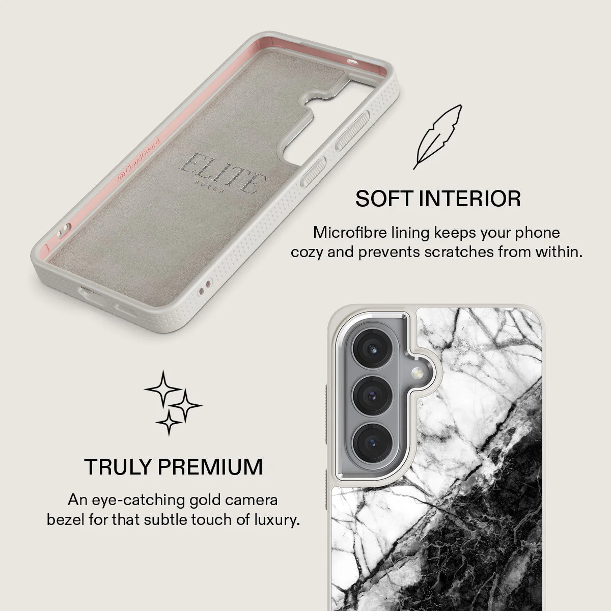Fatal Contradiction - Black & White Marble Samsung Galaxy S26 Plus Case - Image 38
