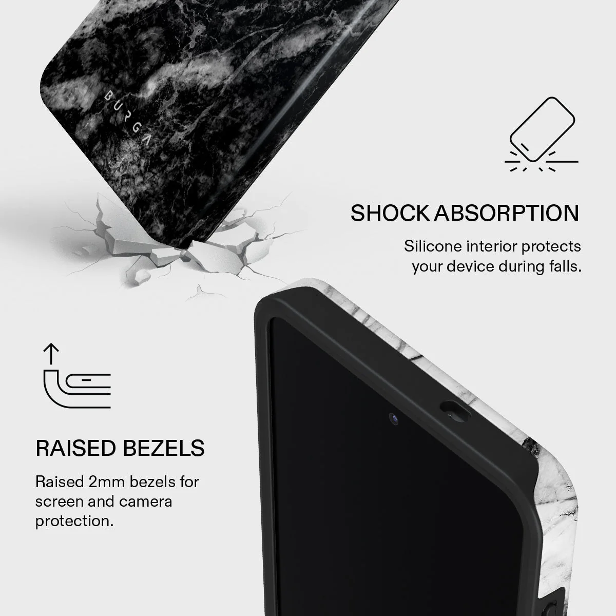 Fatal Contradiction - Black & White Marble Samsung Galaxy S26 Plus Case - Image 4