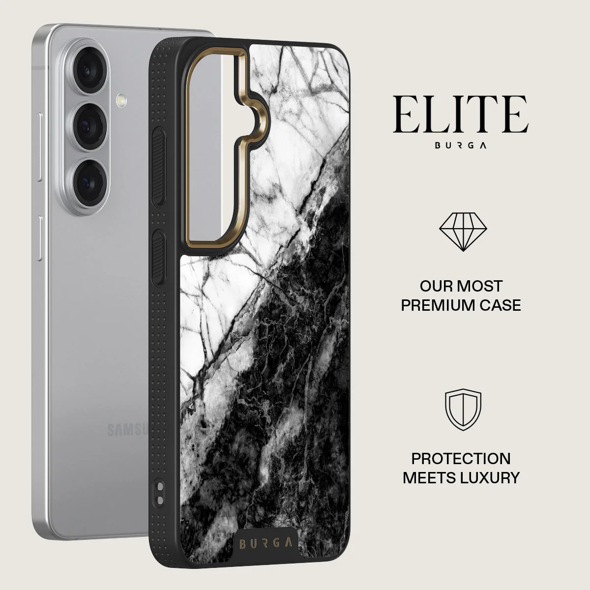 Fatal Contradiction - Black & White Marble Samsung Galaxy S26 Plus Case - Image 6