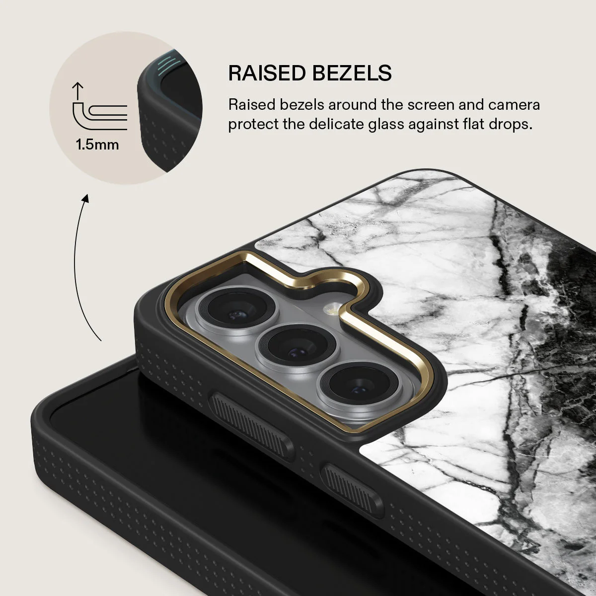 Fatal Contradiction - Black & White Marble Samsung Galaxy S26 Plus Case - Image 8