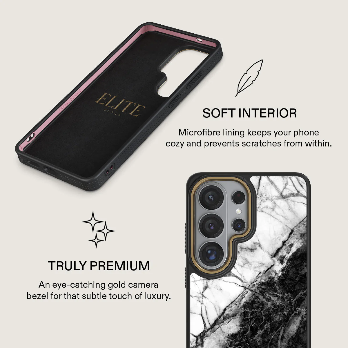 Fatal Contradiction - Black & White Marble Samsung Galaxy S26 Ultra Case - Image 10