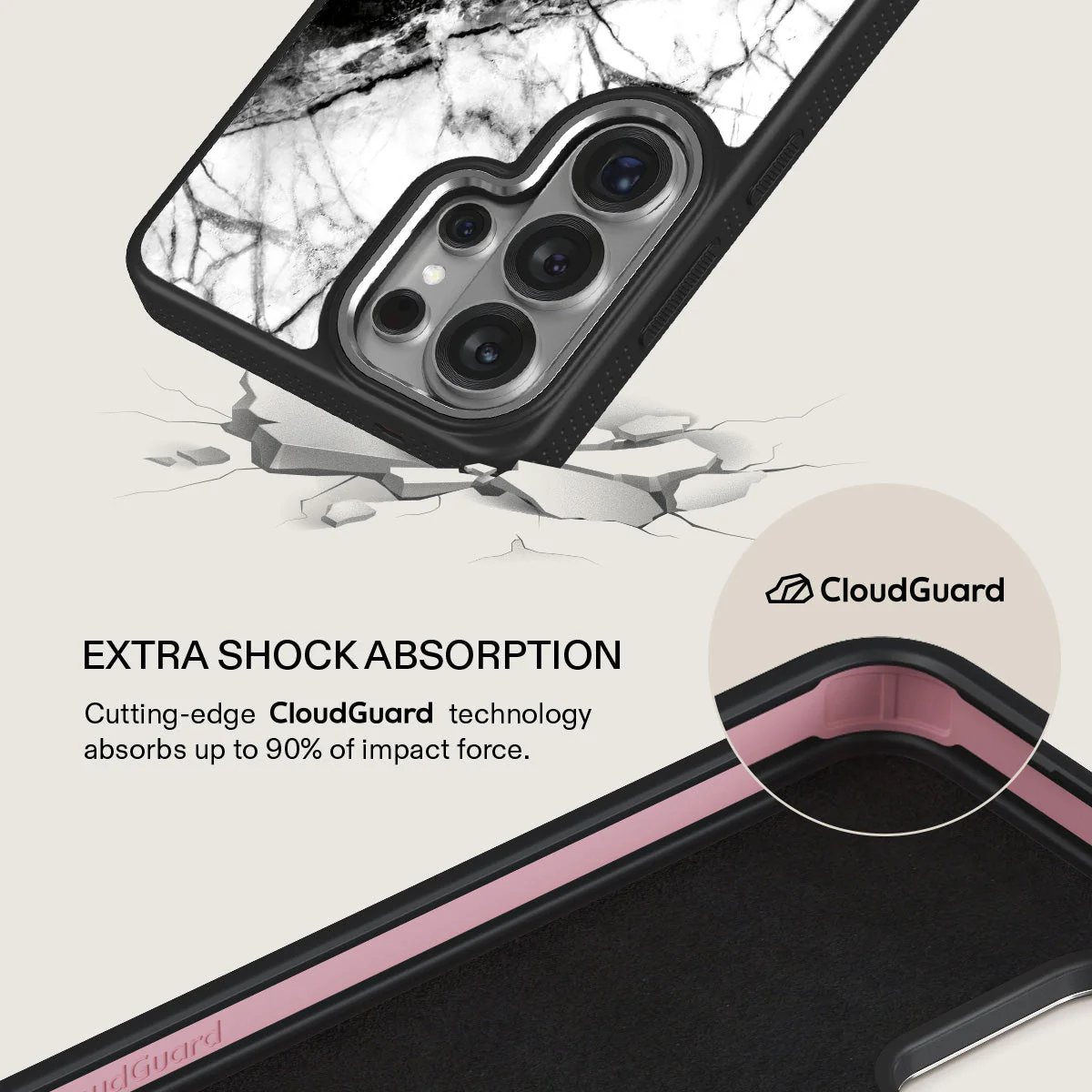 Fatal Contradiction - Black & White Marble Samsung Galaxy S26 Ultra Case - Image 21