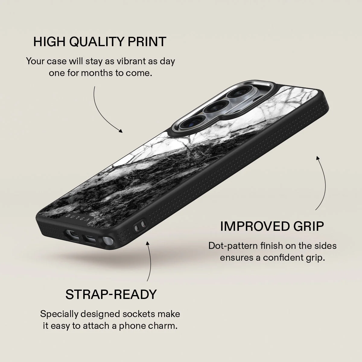Fatal Contradiction - Black & White Marble Samsung Galaxy S26 Ultra Case - Image 23