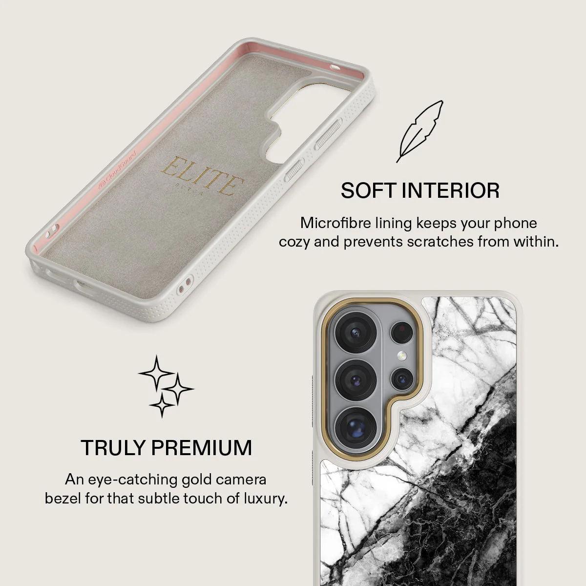 Fatal Contradiction - Black & White Marble Samsung Galaxy S26 Ultra Case - Image 31