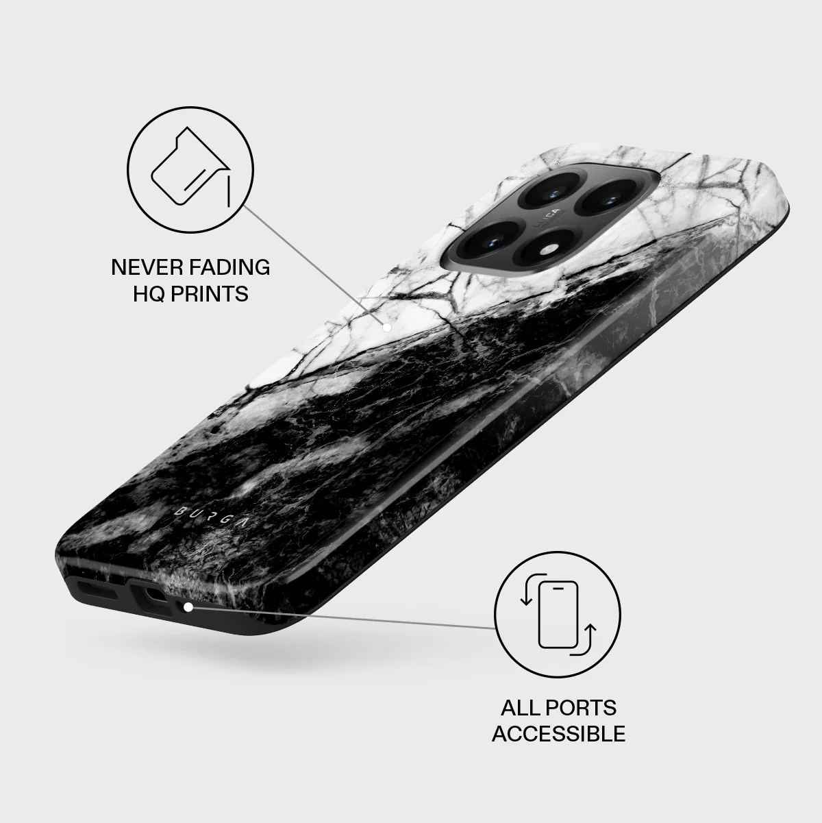 Fatal Contradiction - Black & White Marble Xiaomi 15T Case - Image 3