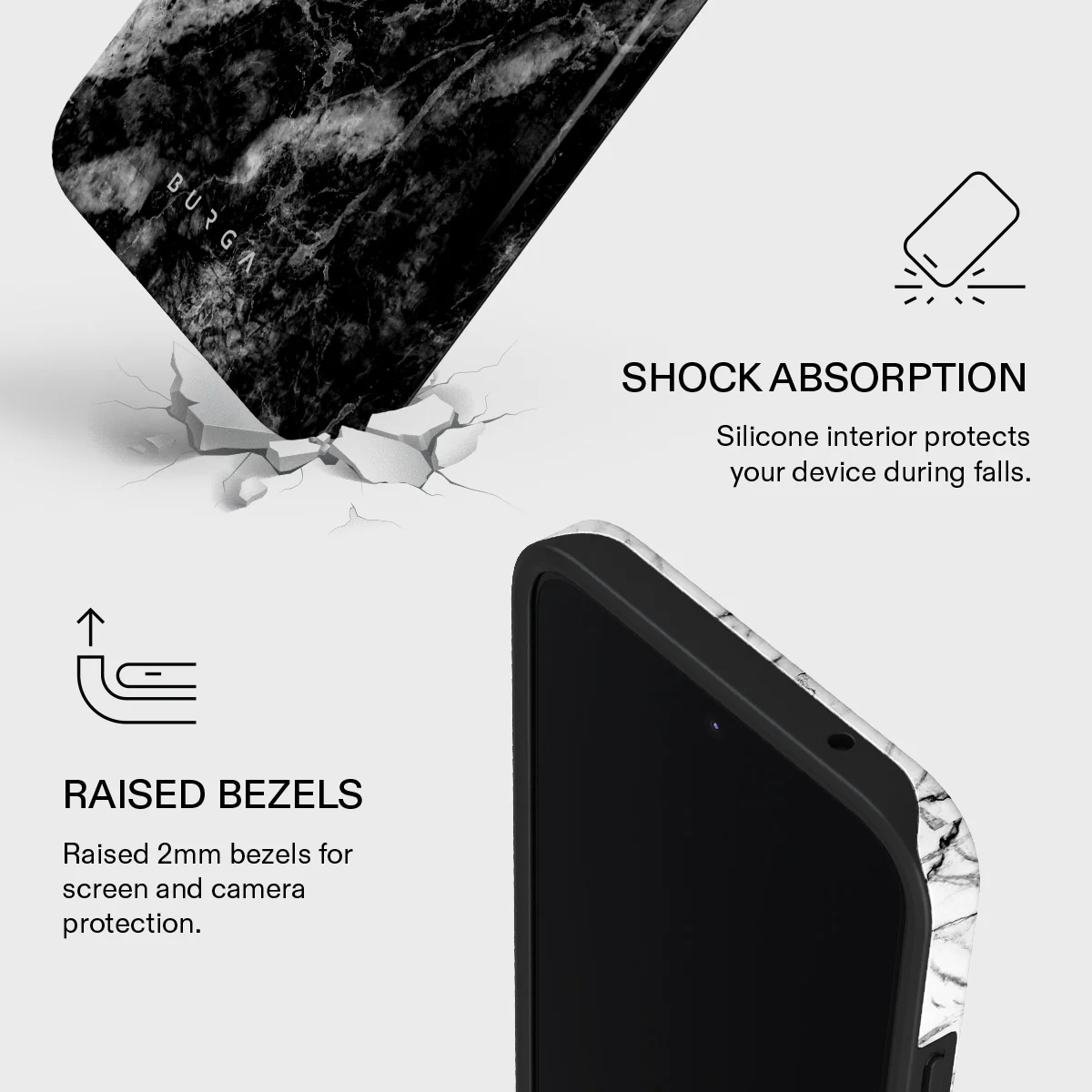 Fatal Contradiction - Black & White Marble Xiaomi 15T Case - Image 4