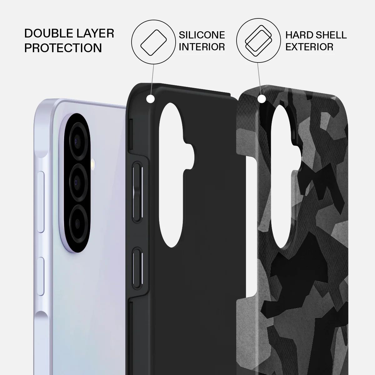Night Black Camouflage - Samsung Galaxy A37 5G Case - Image 2