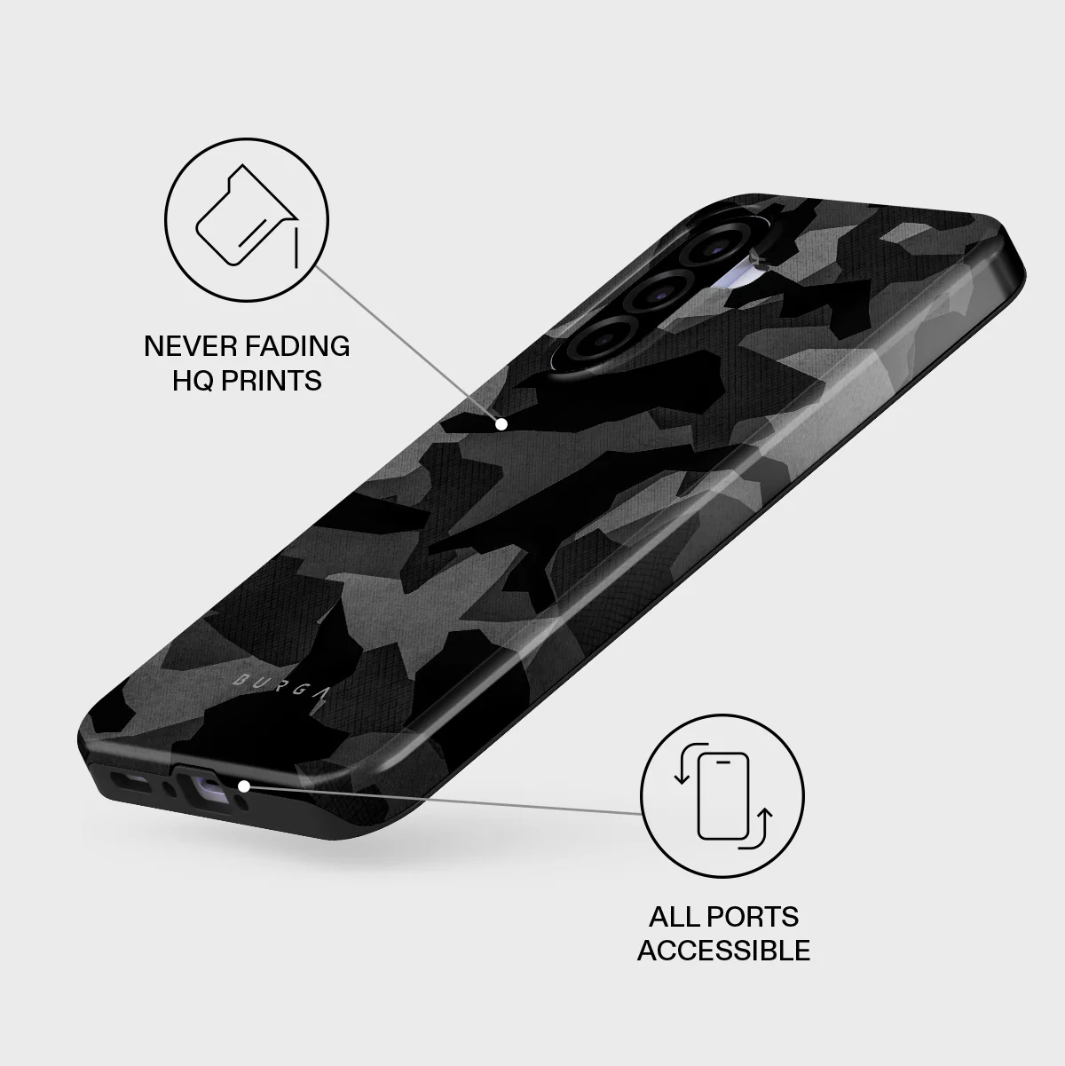 Night Black Camouflage - Samsung Galaxy A37 5G Case - Image 3