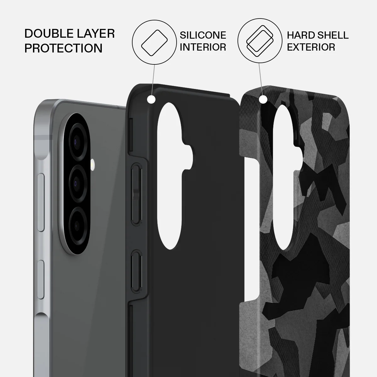 Night Black Camouflage - Samsung Galaxy A57 5G Case - Image 2