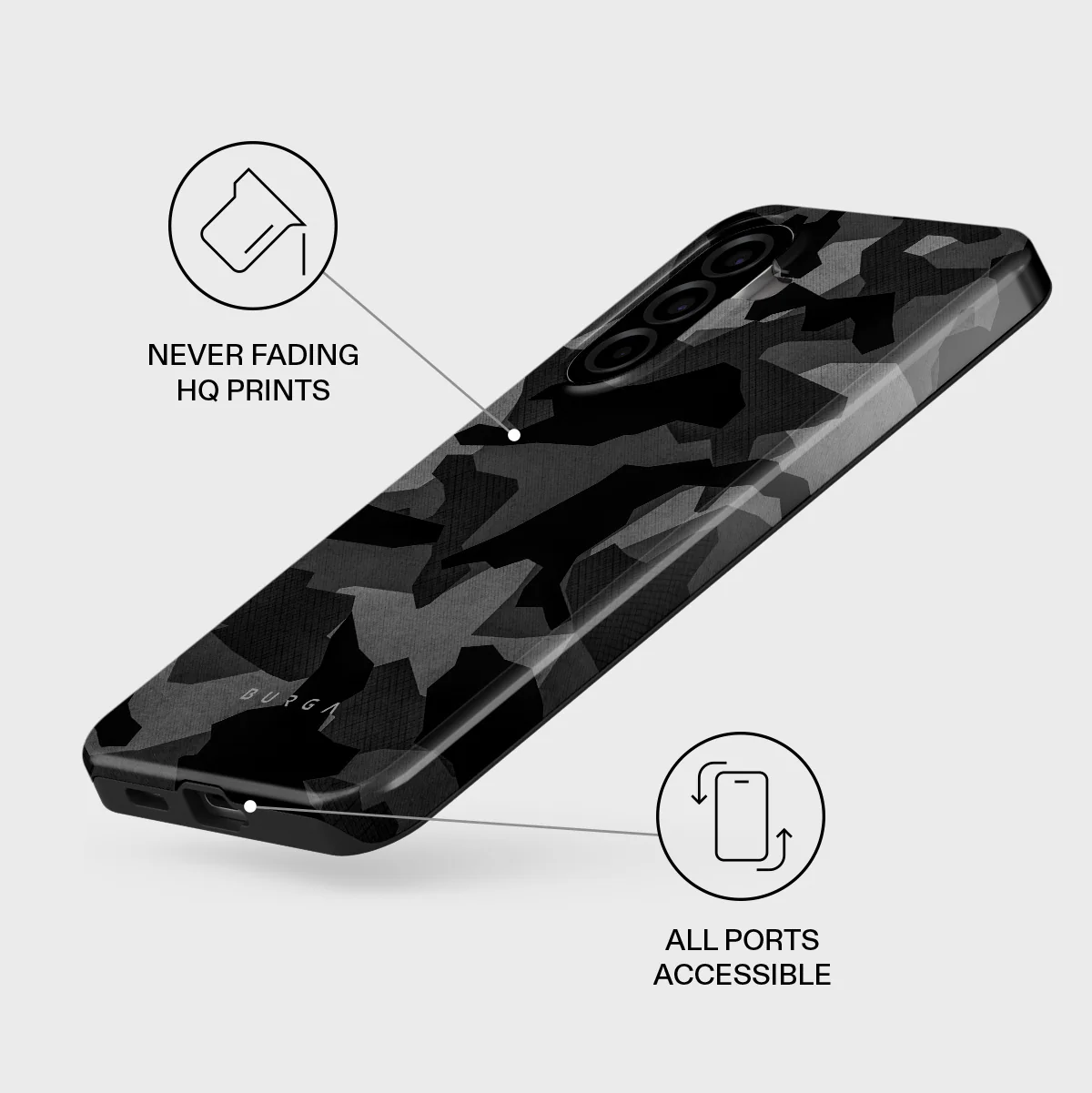Night Black Camouflage - Samsung Galaxy A57 5G Case - Image 3