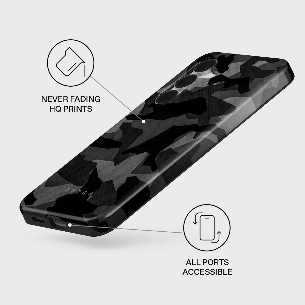 Night Black Camouflage - Samsung Galaxy S25 FE Case - Image 3