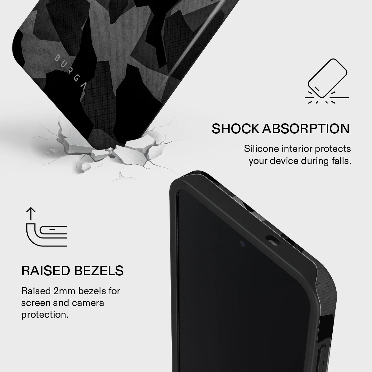 Night Black Camouflage - Samsung Galaxy S25 FE Case - Image 4