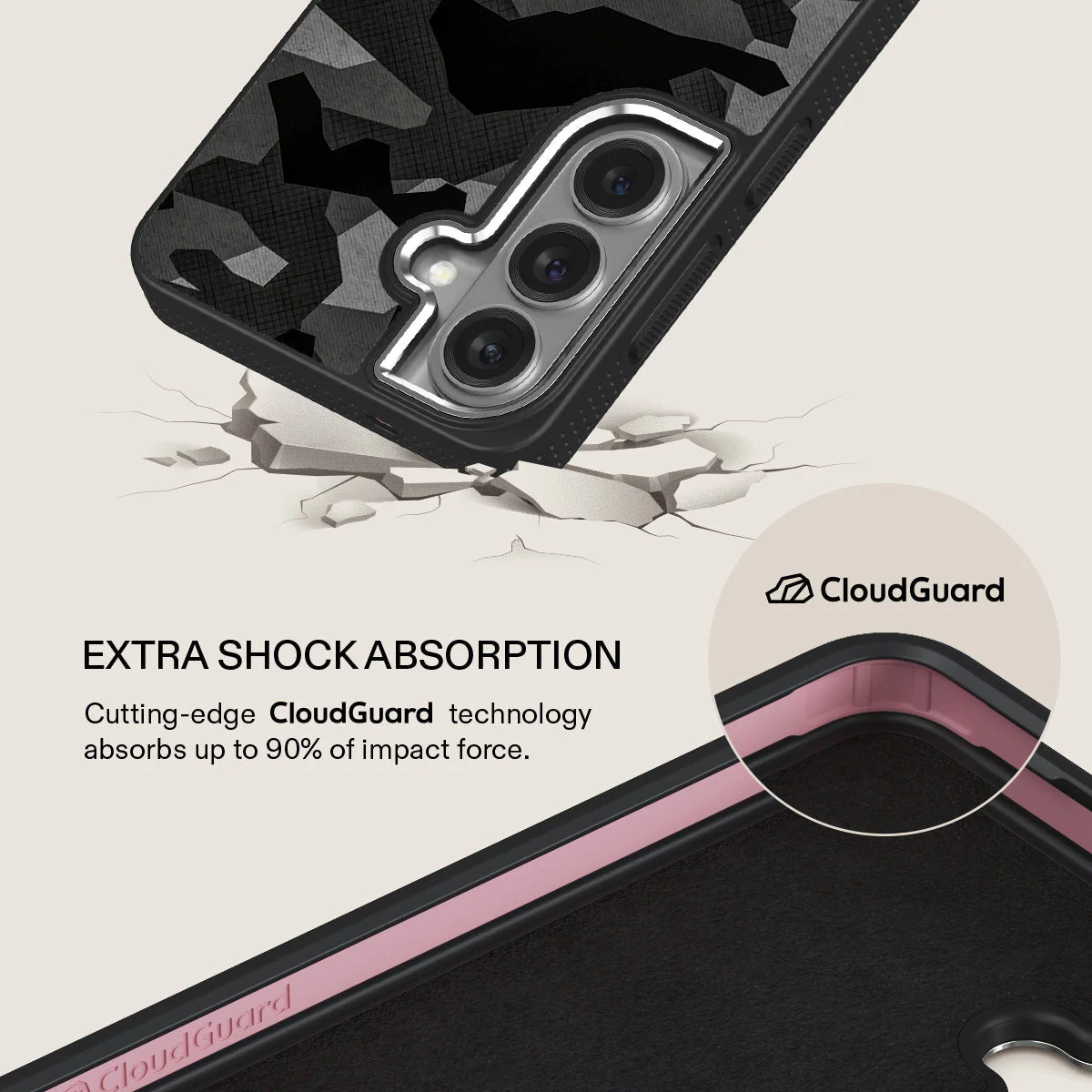Night Black Camouflage - Samsung Galaxy S26 Case - Image 21