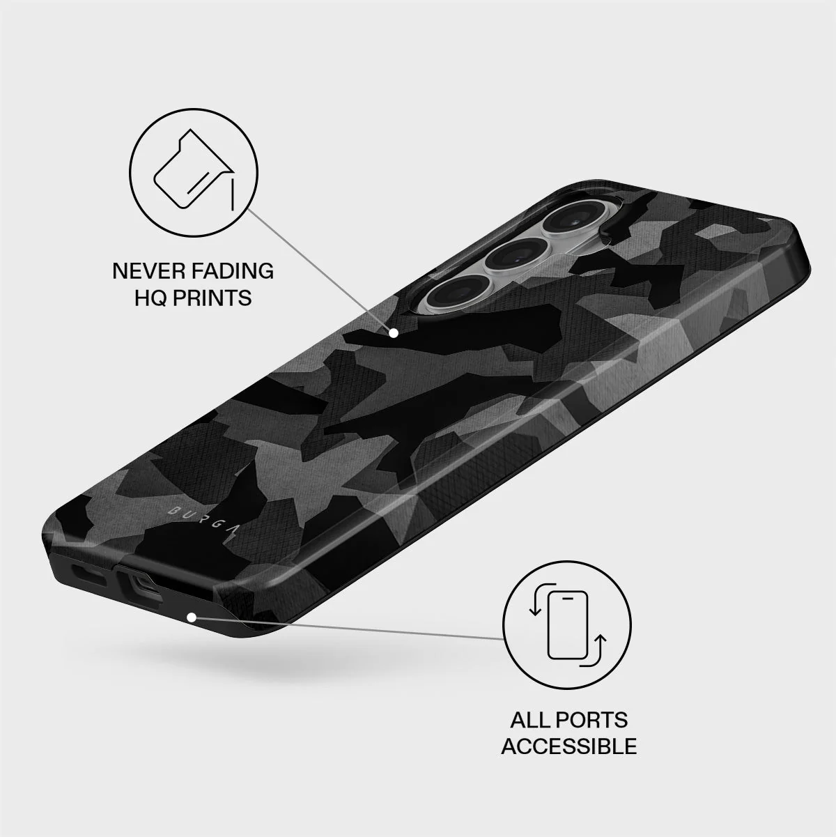 Night Black Camouflage - Samsung Galaxy S26 Case - Image 3