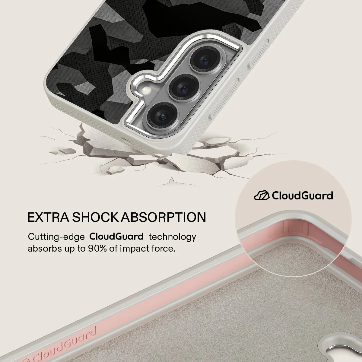 Night Black Camouflage - Samsung Galaxy S26 Plus Case - Image 35