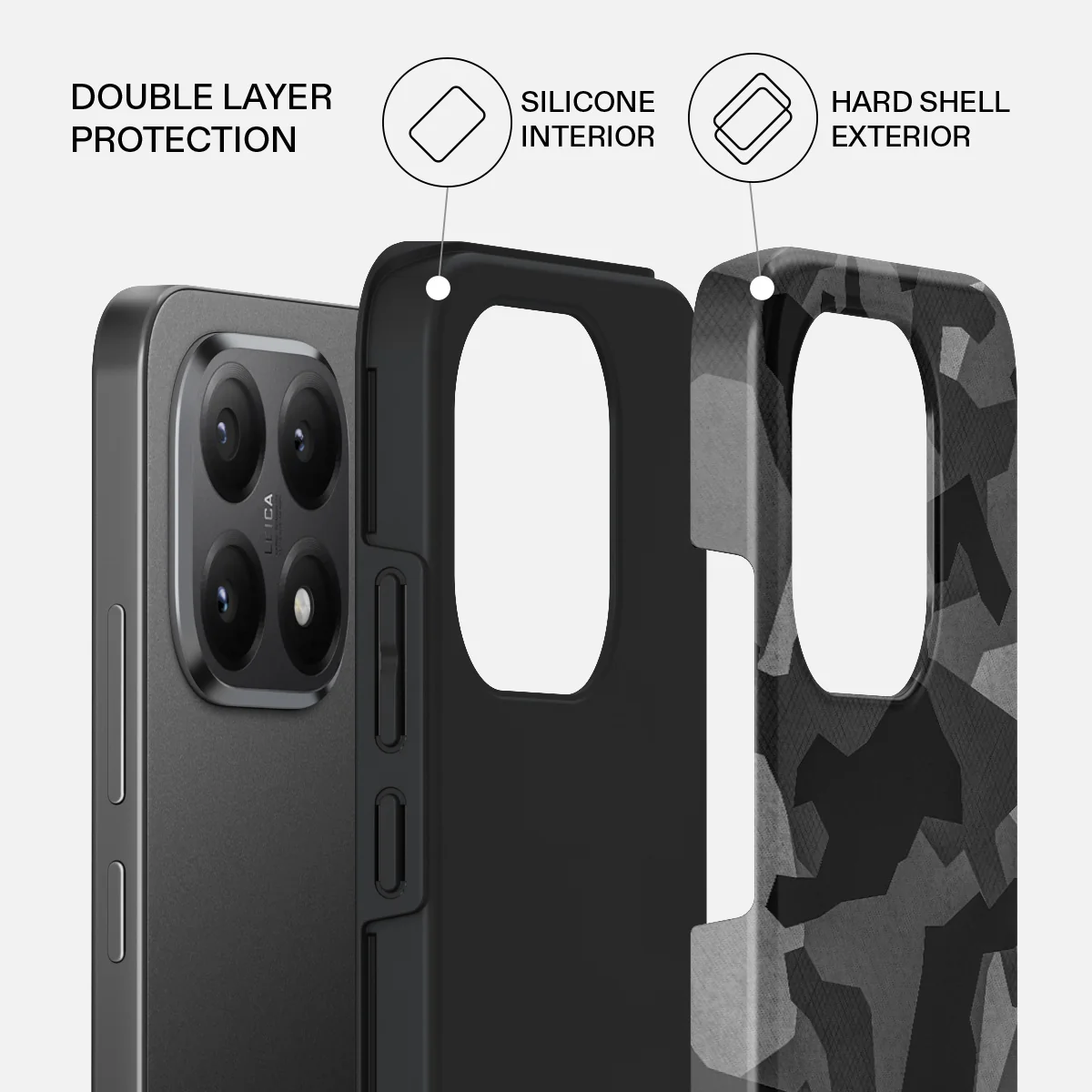 Night Black Camouflage - Xiaomi 15T Case - Image 2
