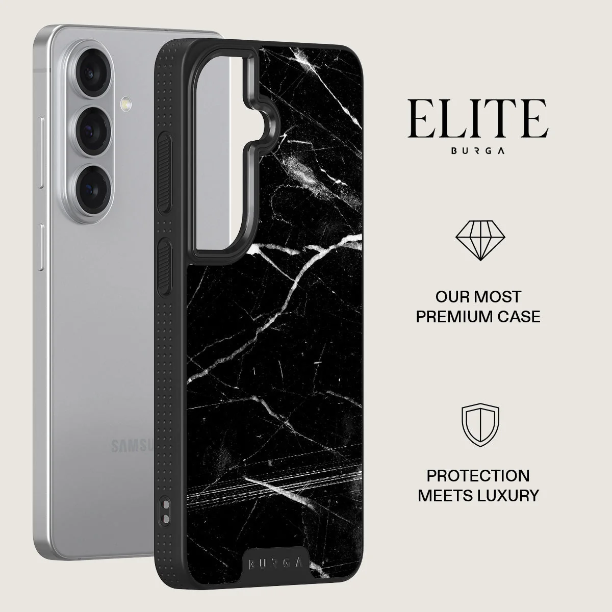 Noir Origin - Black Marble Samsung Galaxy S26 Case - Image 13