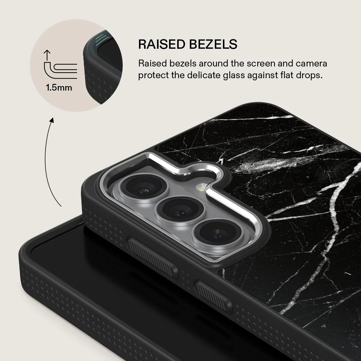 Noir Origin - Black Marble Samsung Galaxy S26 Case - Image 22