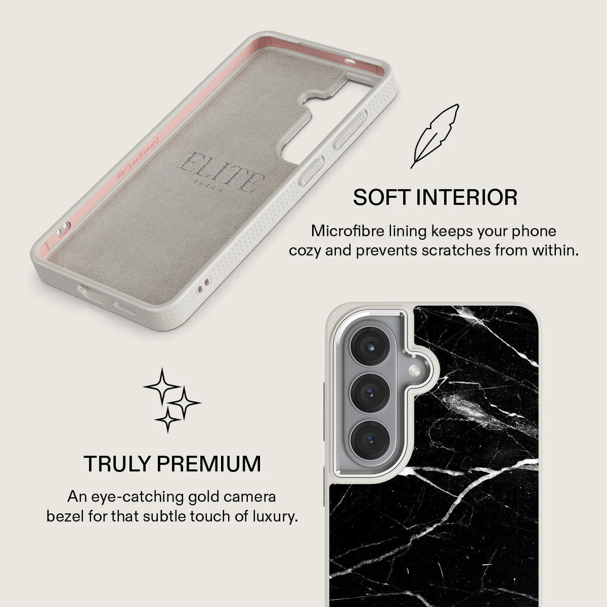 Noir Origin - Black Marble Samsung Galaxy S26 Case - Image 38