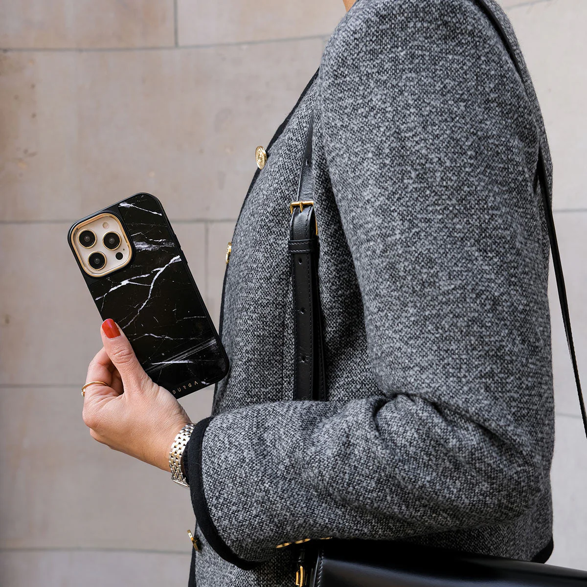 Noir Origin - Black Marble Samsung Galaxy S26 Case - Image 44