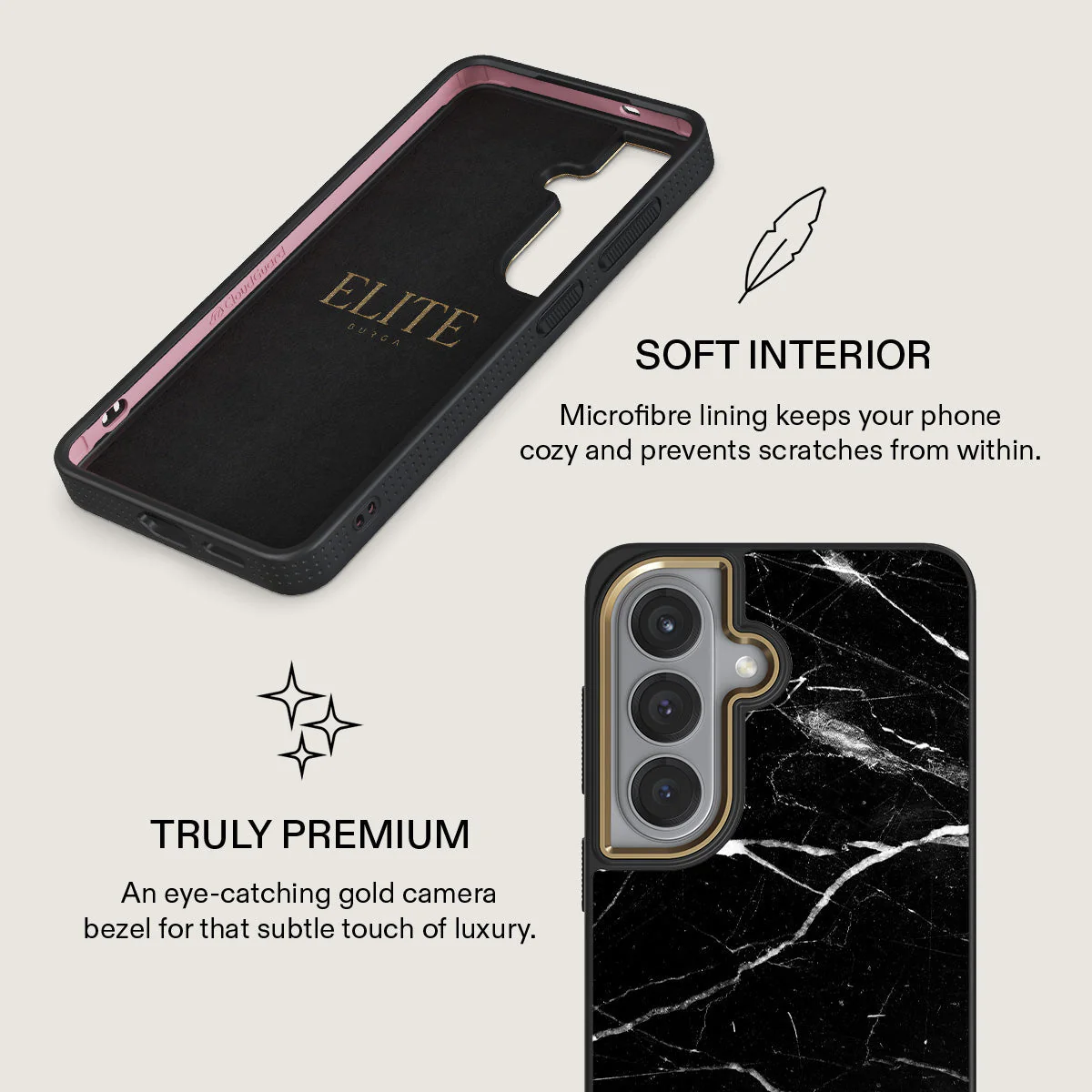 Noir Origin - Black Marble Samsung Galaxy S26 Plus Case - Image 10