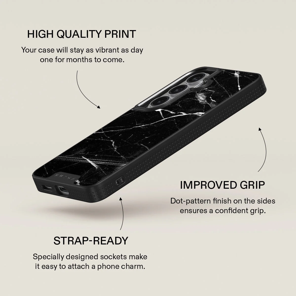 Noir Origin - Black Marble Samsung Galaxy S26 Plus Case - Image 16