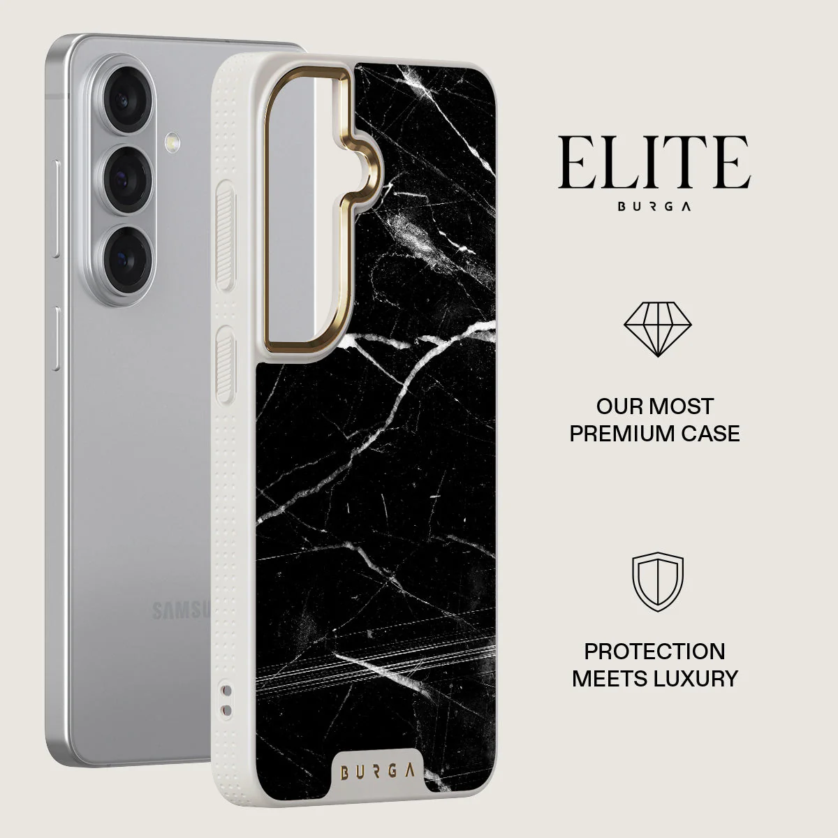 Noir Origin - Black Marble Samsung Galaxy S26 Plus Case - Image 27