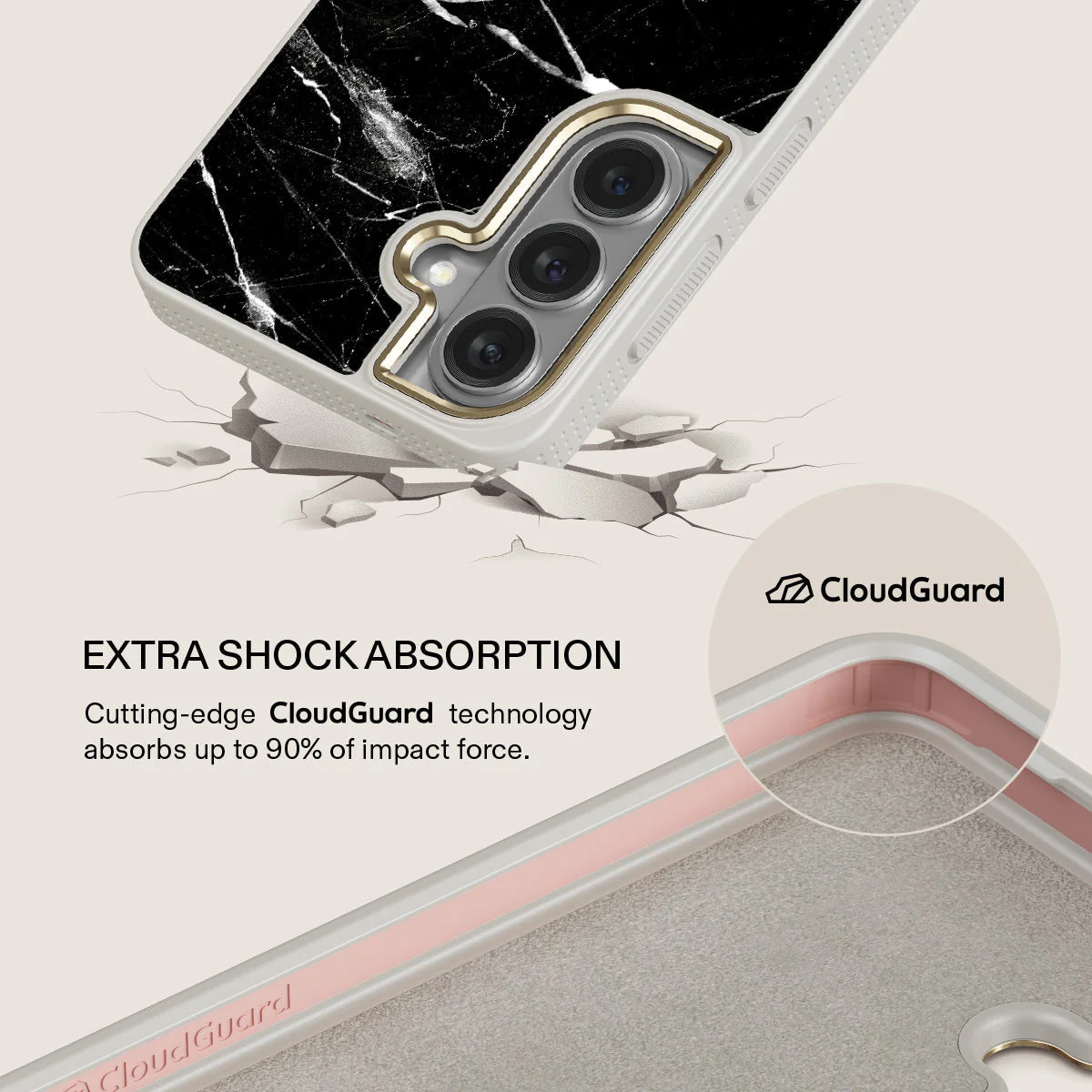 Noir Origin - Black Marble Samsung Galaxy S26 Plus Case - Image 28