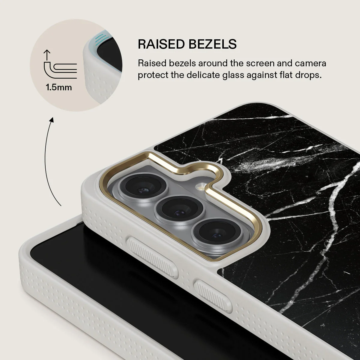 Noir Origin - Black Marble Samsung Galaxy S26 Plus Case - Image 29
