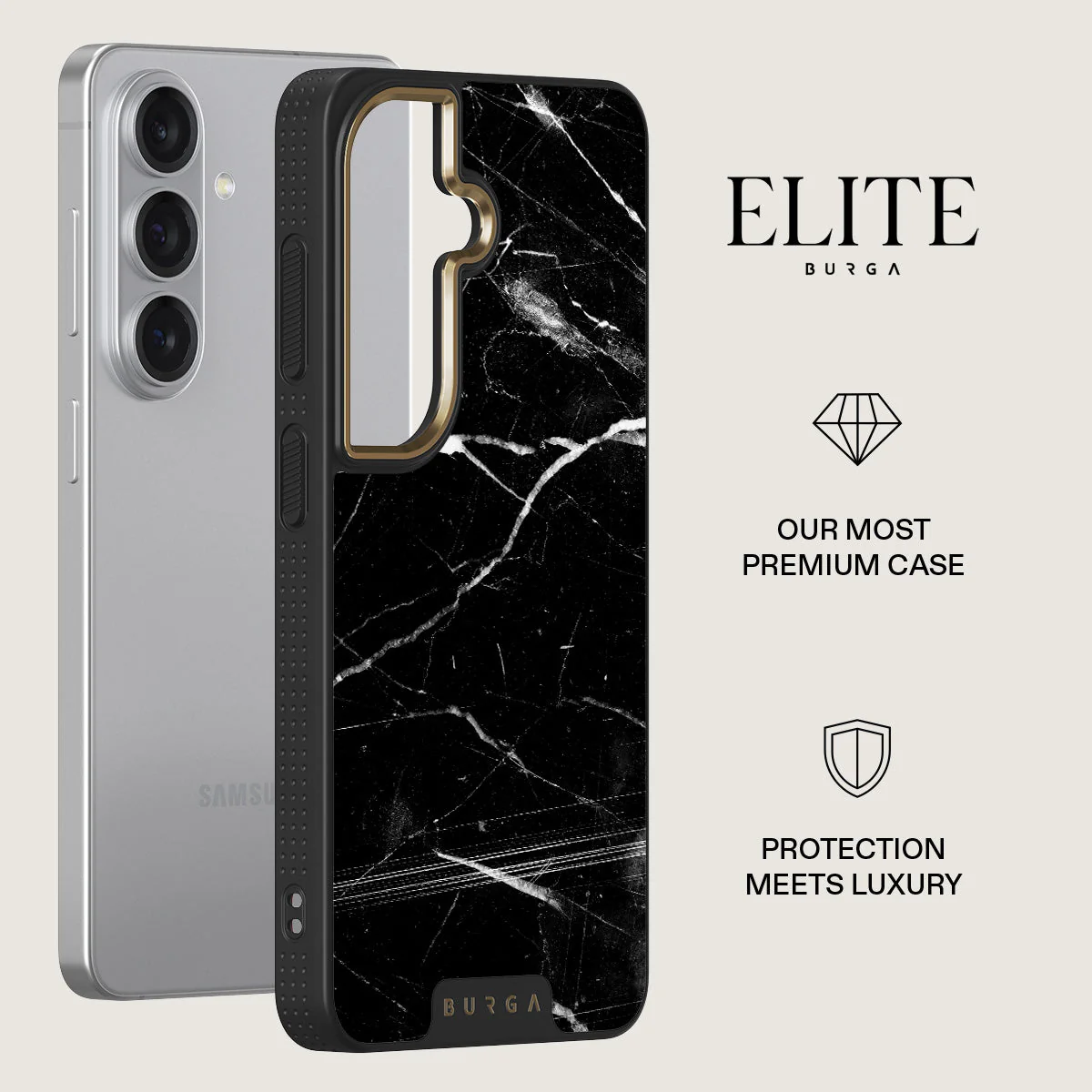 Noir Origin - Black Marble Samsung Galaxy S26 Plus Case - Image 6