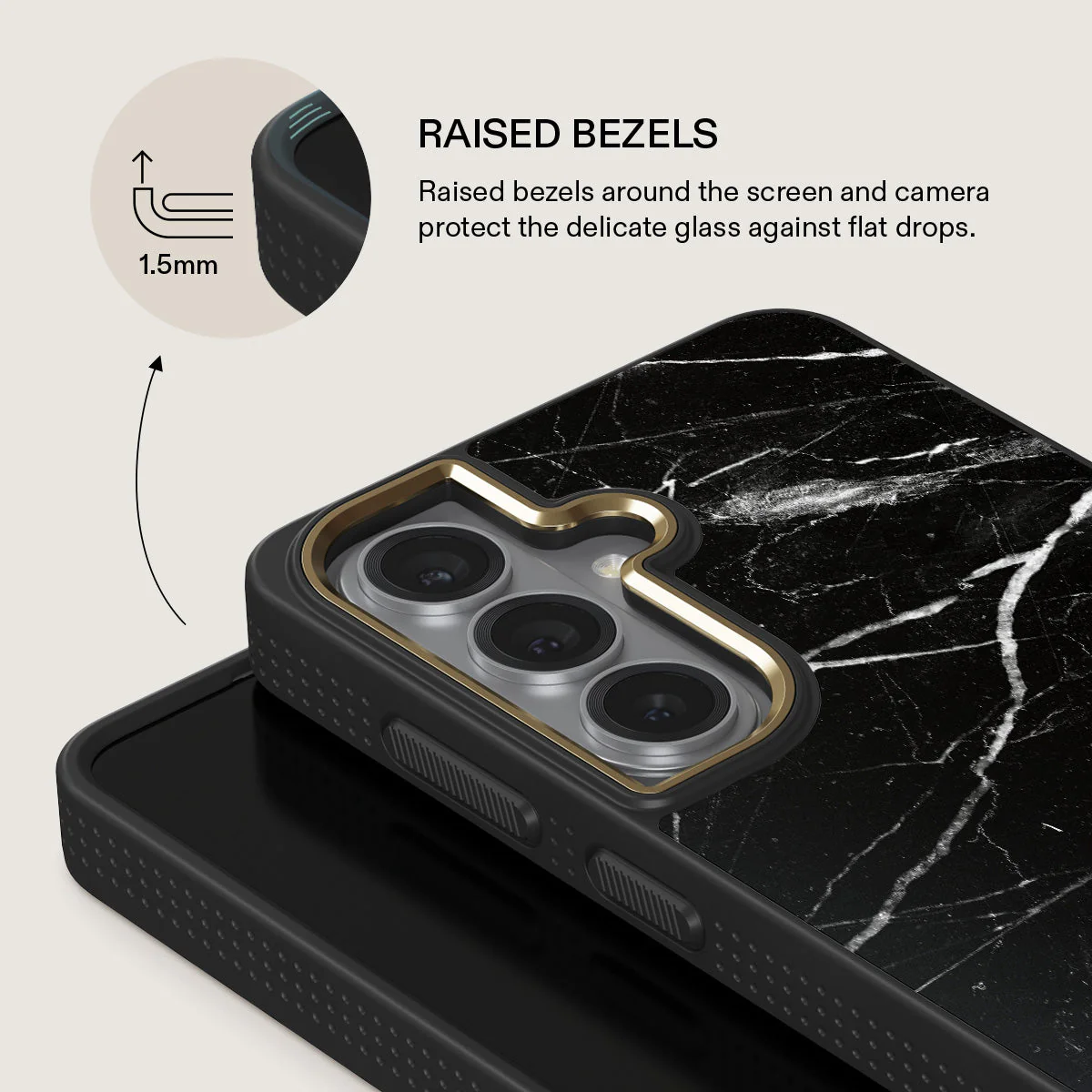 Noir Origin - Black Marble Samsung Galaxy S26 Plus Case - Image 8