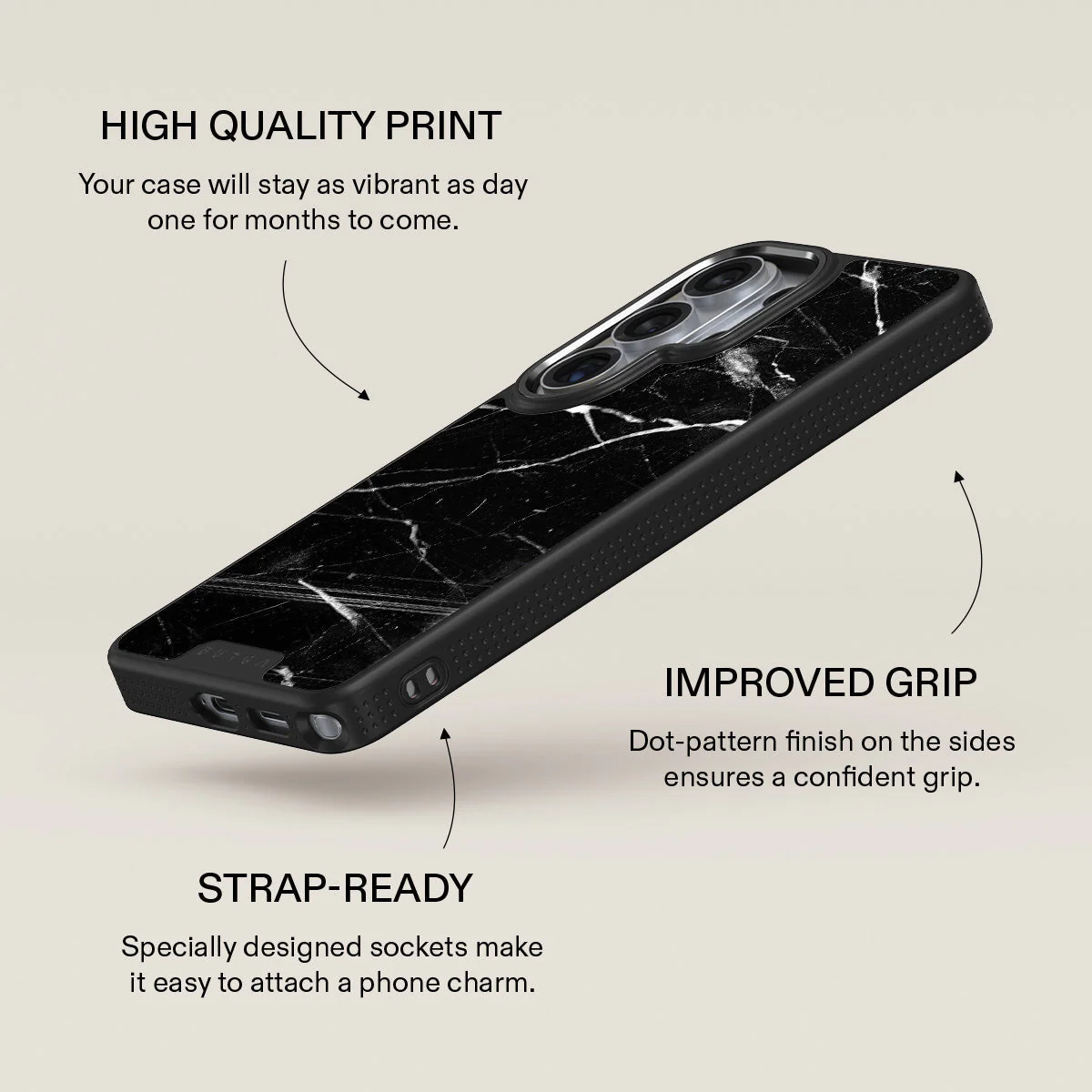 Noir Origin - Black Marble Samsung Galaxy S26 Ultra Case - Image 16