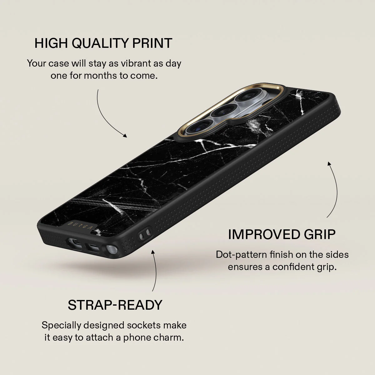 Noir Origin - Black Marble Samsung Galaxy S26 Ultra Case - Image 9