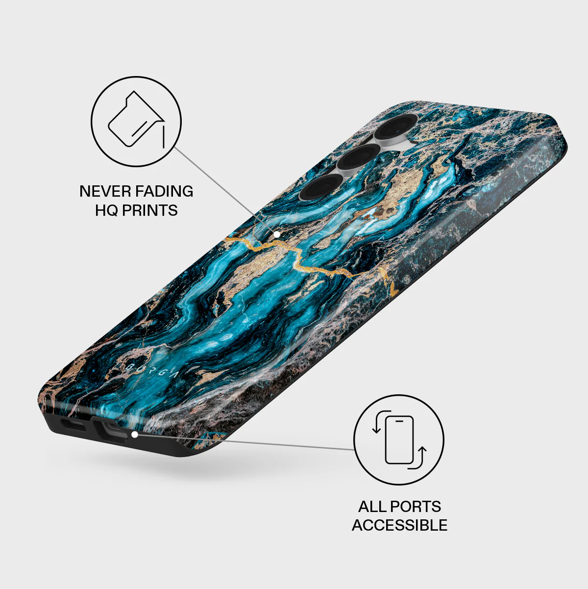Mystic River - Blue Marble Samsung Galaxy S25 FE Case - Image 3
