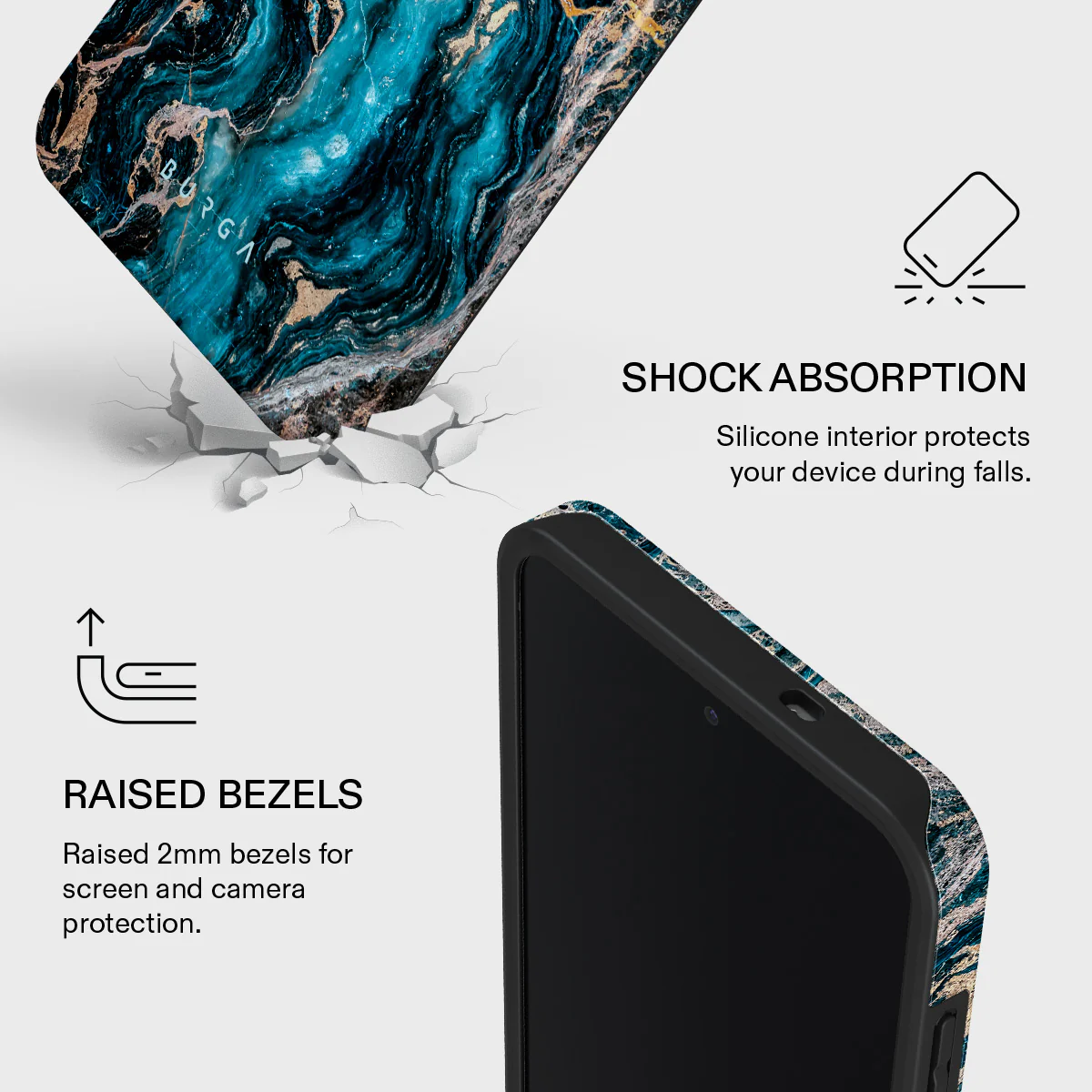 Mystic River - Blue Marble Samsung Galaxy S25 FE Case - Image 4