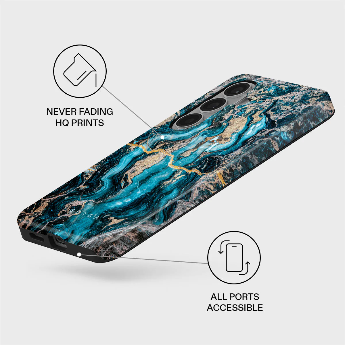 Mystic River - Blue Marble Samsung Galaxy S26 Case - Image 3