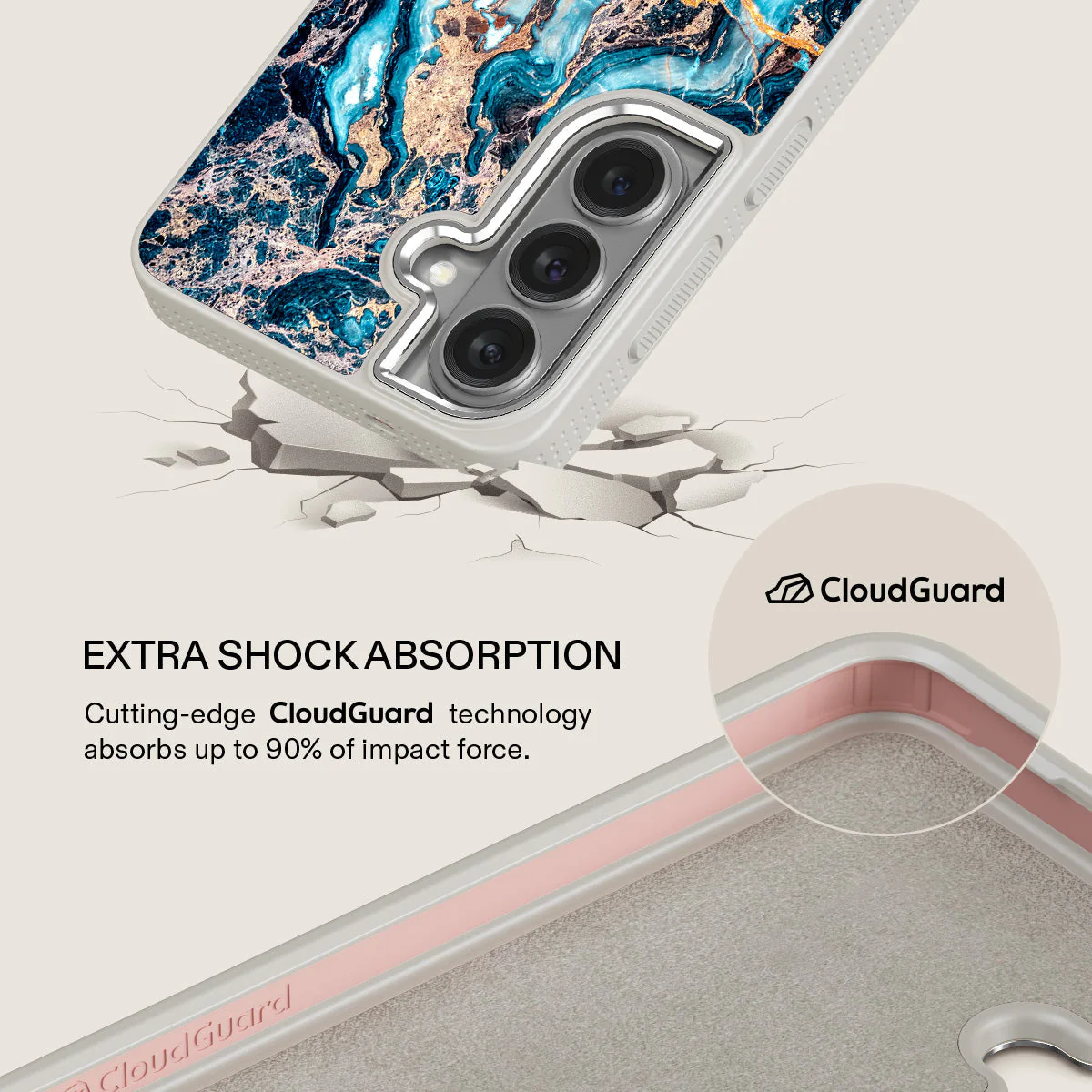 Mystic River - Blue Marble Samsung Galaxy S26 Case - Image 35