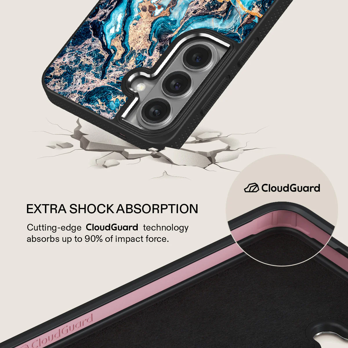 Mystic River - Blue Marble Samsung Galaxy S26 Plus Case - Image 14