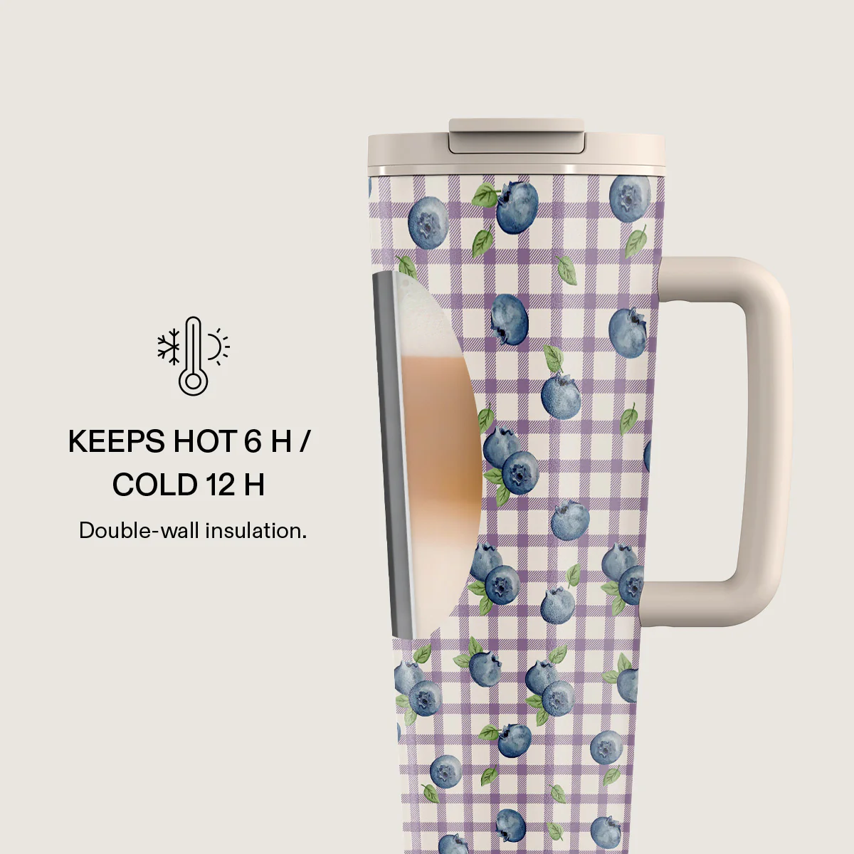 Blueberry Muffin - EasyGrip Travel Mug - Image 4